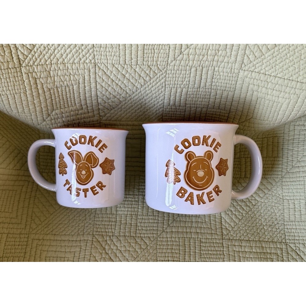 Disney Winnie the Pooh Cookie Taster Baker Piglet & Pooh 2 Pack Mug Cup Set